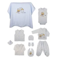 Newborn's Bear star Comfy 100% Cotton Clothes Set baby Boy 10 pcs