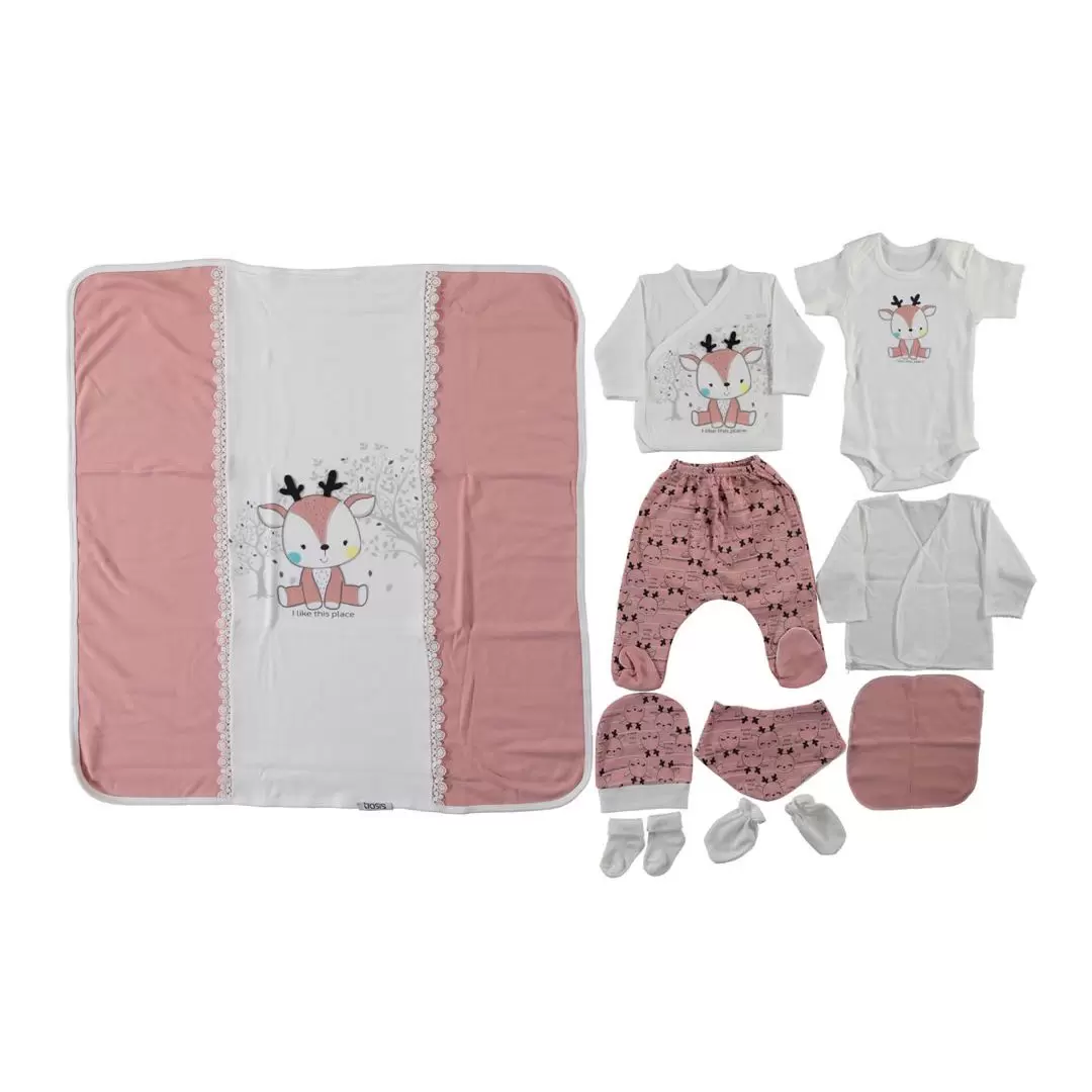 Newborn’s gazelle Comfy 100% Cotton Clothes Set baby Girl 10 pcs