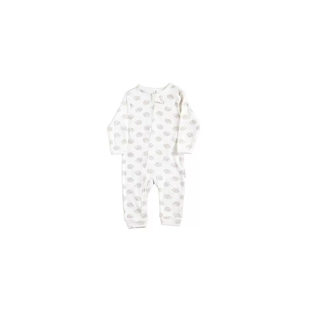 Brown Hedgehog Unisex Baby Jumpsuit
