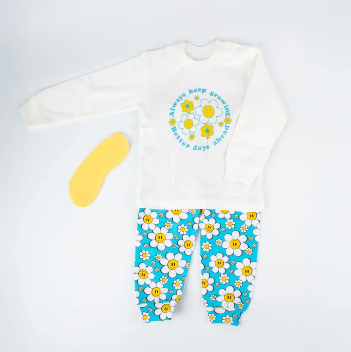 Girl’s Pajama Set with Floral Print