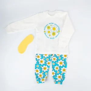 Girl's Pajama Set with Floral Print