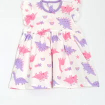 dinosaur short sleeve jacquard bodysuit dress