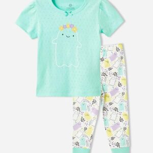 Casper - cute ghost short sleeve cotton 2-pice pajamas set