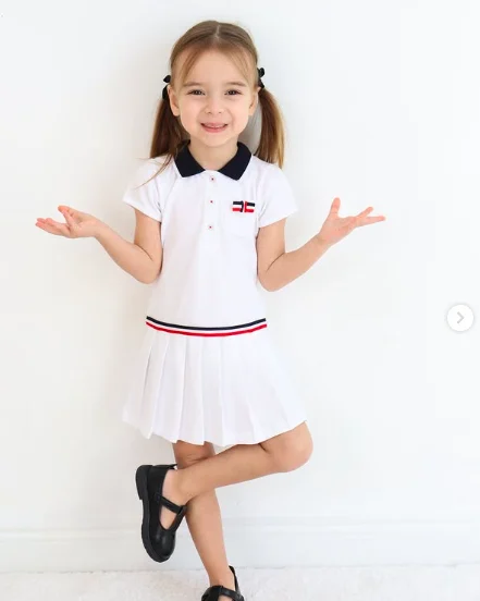 Polo Dress For Girls for kids - Adomeez