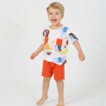 main-1-Luggi Baby Waffle Patterned T-Shirt and Short Set (1)