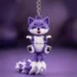 3D Printed Flexi Wolf Keychain - Purple - Adomeez