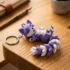 3D Printed Flexi Wolf Keychain - Purple - Adomeez