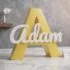 Personalized 3D name plaque for newborns and gifts, yellow letter design