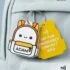 Personalized Kids Bag Charm with NFC Emergency Tag - tap for emergency contact info