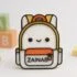 Personalized Kids Bag Charm with child name - NFC emergency tag close-up